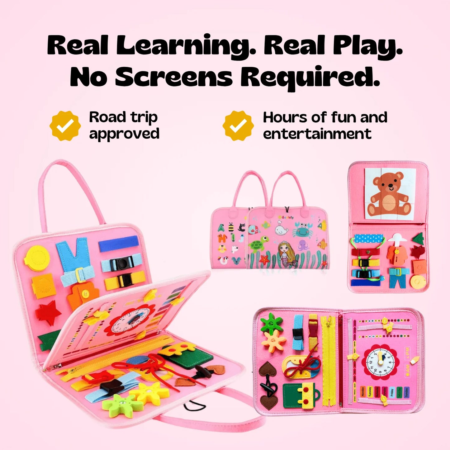 Vensonic™ 8 In 1 Montessori Busy Board