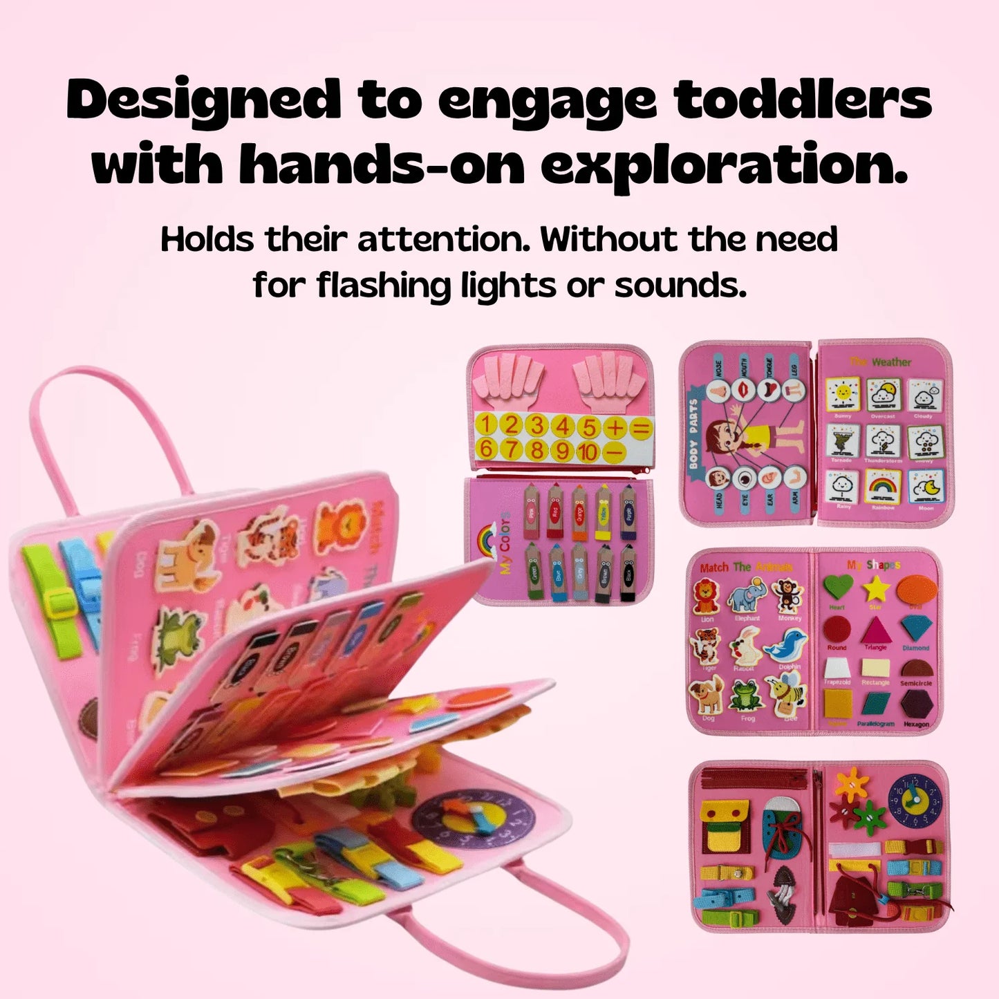 Vensonic™ 8 In 1 Montessori Busy Board